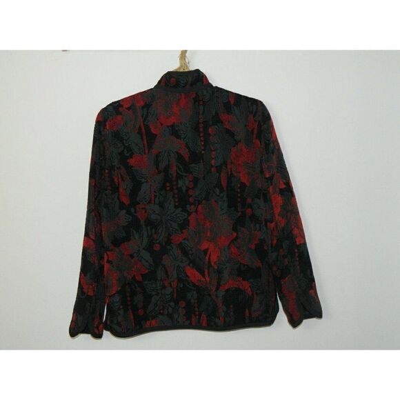 Napa Valley Blazer Jacket Reversible Red and Black Tapestry Size Medium - Picture 8 of 11